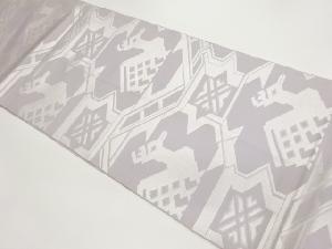 有栖川鹿模様織出し全通袋帯
